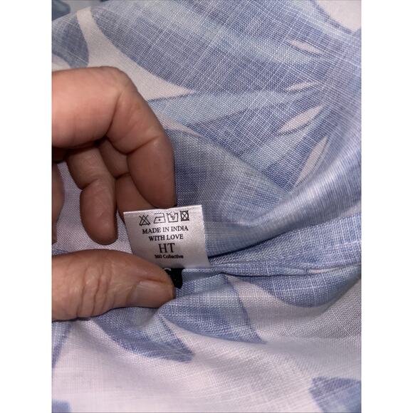 New $189 HT 360 Collective Small White Blue Banana Print Maxi Tropical Skirt - Picture 12 of 12